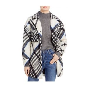 Anine Bing Plaid Print Coat